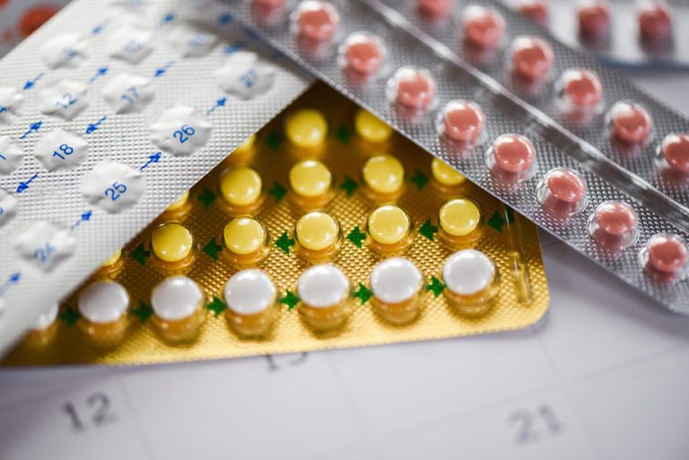 Oral Contraceptive Pill Prevent Pregnancy Contraception Concept