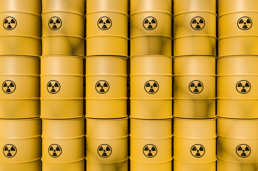 buried nuclear waste barrels