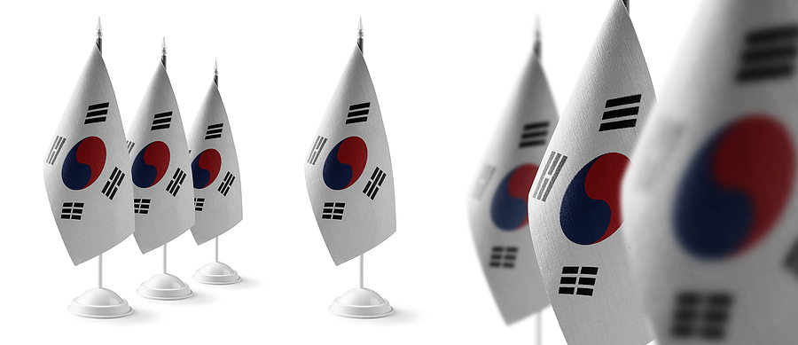 Set Of South Korean National Flags On A White Background Insidesources