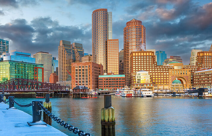 View On Boston City Center At Sunrise In Winter – Insidesources